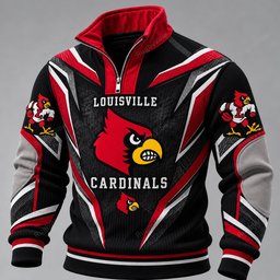 Louisville Cardinals Furless Collar Sweatshirt