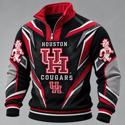 HOU Cougars Furless Collar Sweatshirt