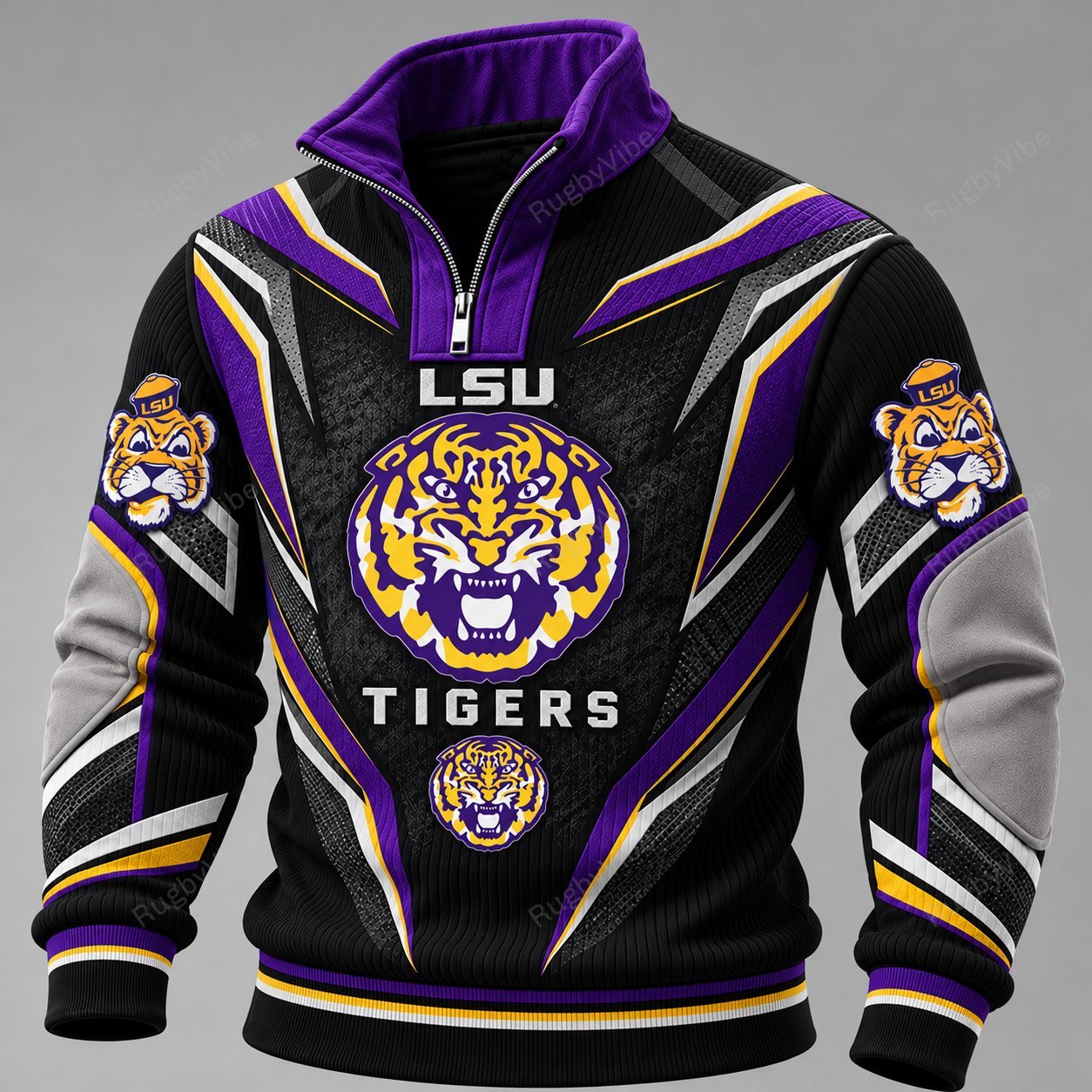LSU TIGERS Furless Collar Sweatshirt