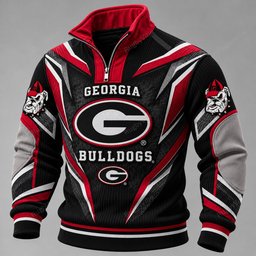 Georgia Bulldogs Furless Collar Sweatshirt