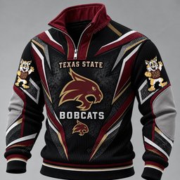 TX State Bobcats Furless Collar Sweatshirt