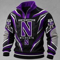 Northwestern Wildcats Furless Collar Sweatshirt