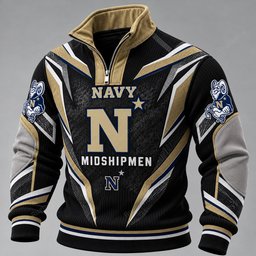 Navy Midshipmen Furless Collar Sweatshirt