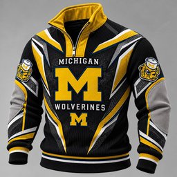 Michigan Wolverines Furless Collar Sweatshirt