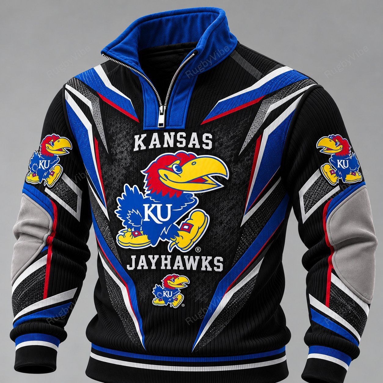 KS Jayhawks Furless Collar Sweatshirt