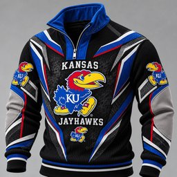 KS Jayhawks Furless Collar Sweatshirt