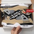New Orleans Saints Personalized Air Jordan 4 Sneaker