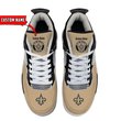 New Orleans Saints Personalized Air Jordan 4 Sneaker
