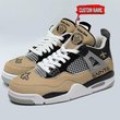 New Orleans Saints Personalized Air Jordan 4 Sneaker