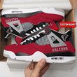 Atlanta Falcons Personalized Air Jordan 4 Sneaker