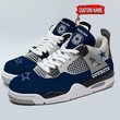 Dallas Cowboys Personalized Air Jordan 4 Sneaker