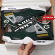 Green Bay Packers Personalized Air Jordan 4 Shoes