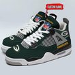 Green Bay Packers Personalized Air Jordan 4 Shoes