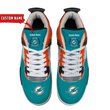 Miami Dolphins Personalized Air Jordan 4 Sneaker