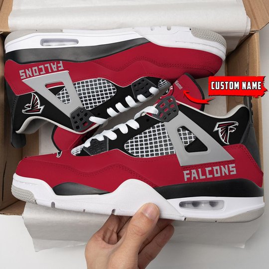 Atlanta Falcons Personalized Air Jordan 4 Sneaker