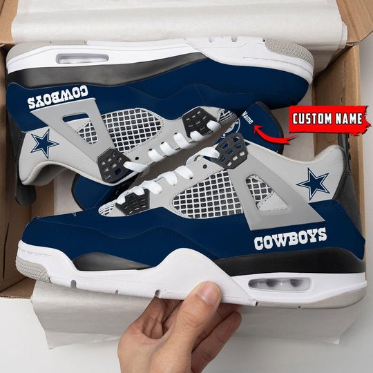 Dallas Cowboys Personalized Air Jordan 4 Sneaker