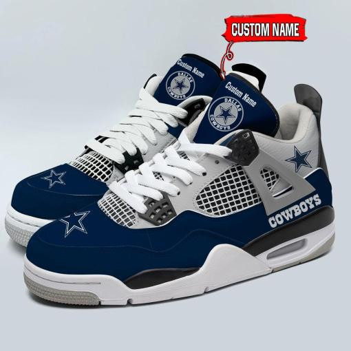 Dallas Cowboys Personalized Air Jordan 4 Sneaker