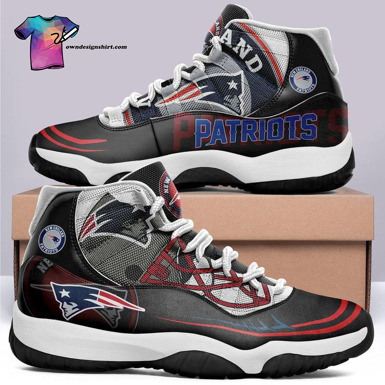Jd11 New England Patriots Football Team JD11 Shoes Sport Sneakers 1 ...