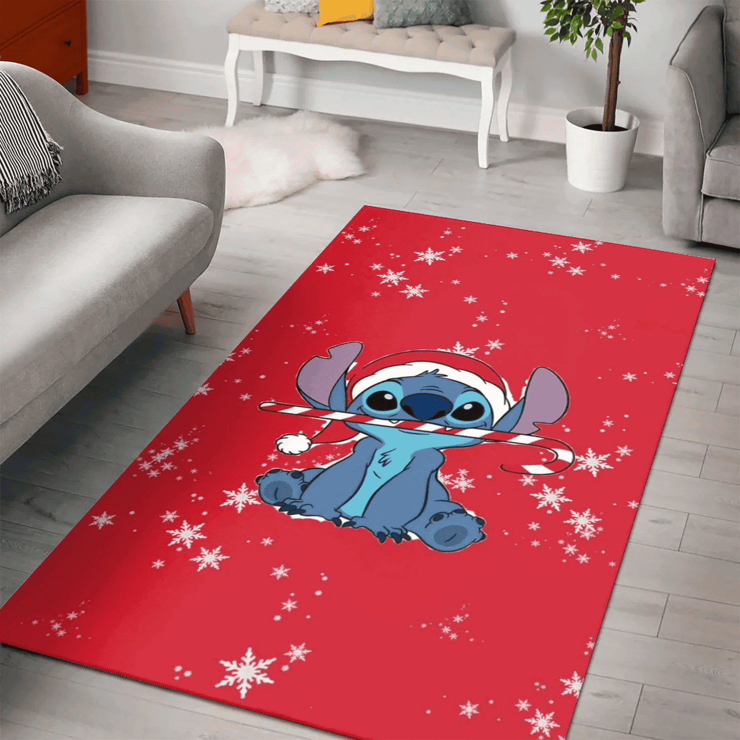Stich Mini Rug Disney Lilo And Stich Christmas Stich 4 3D Area Rug Full Printing ...