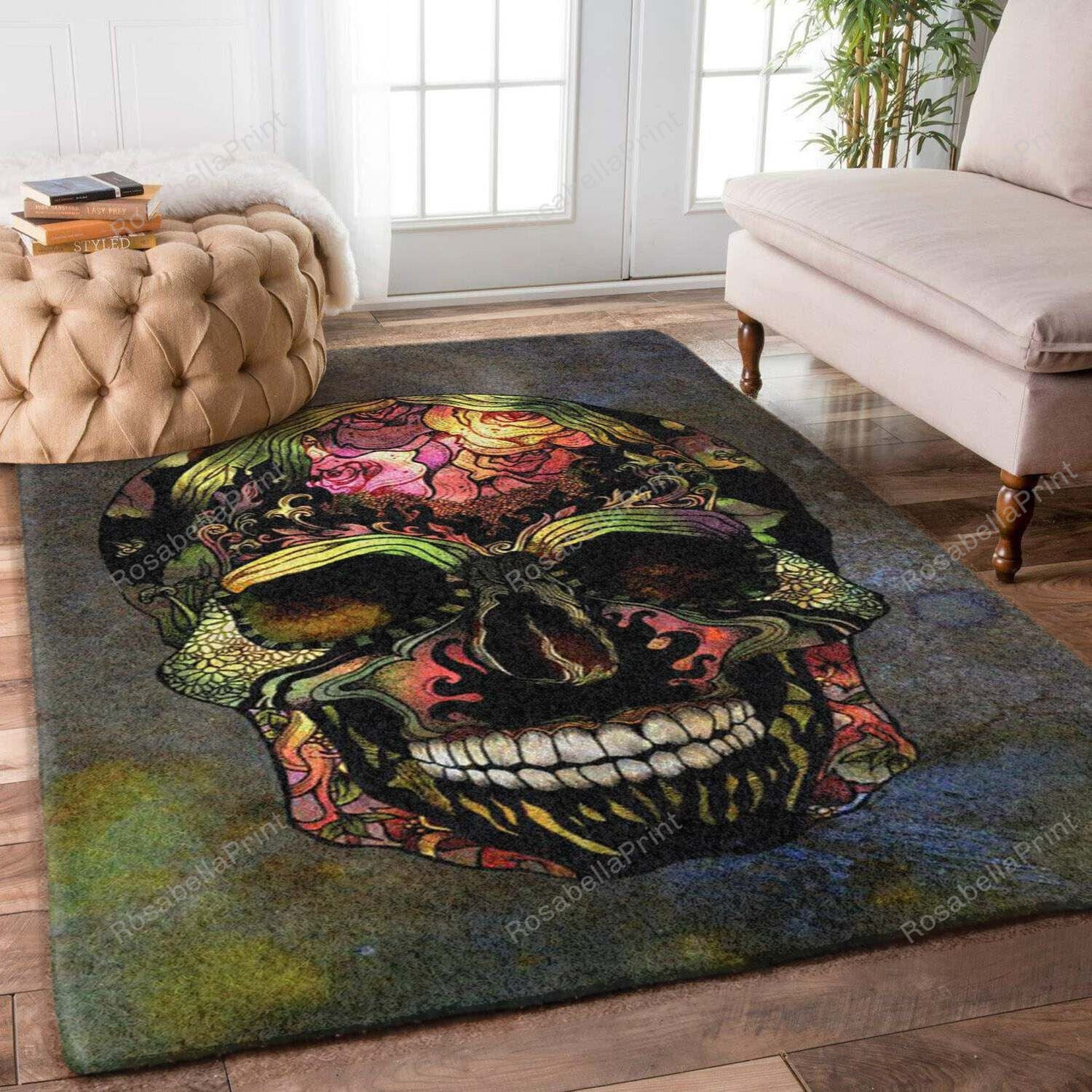 Tinx Living Room Rug Skull Area Rug Skull Rv Rugs Indoor Tiny Foam Rugs For Living Room ...