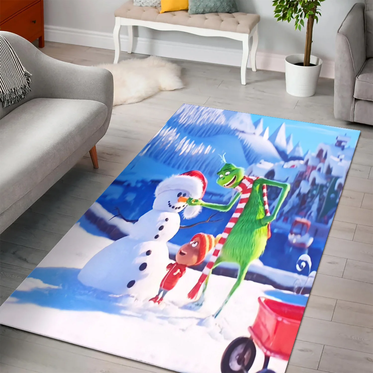 The Grinch Christmas 14 3D Area Rug Full Printing Living Room Bed Room ...