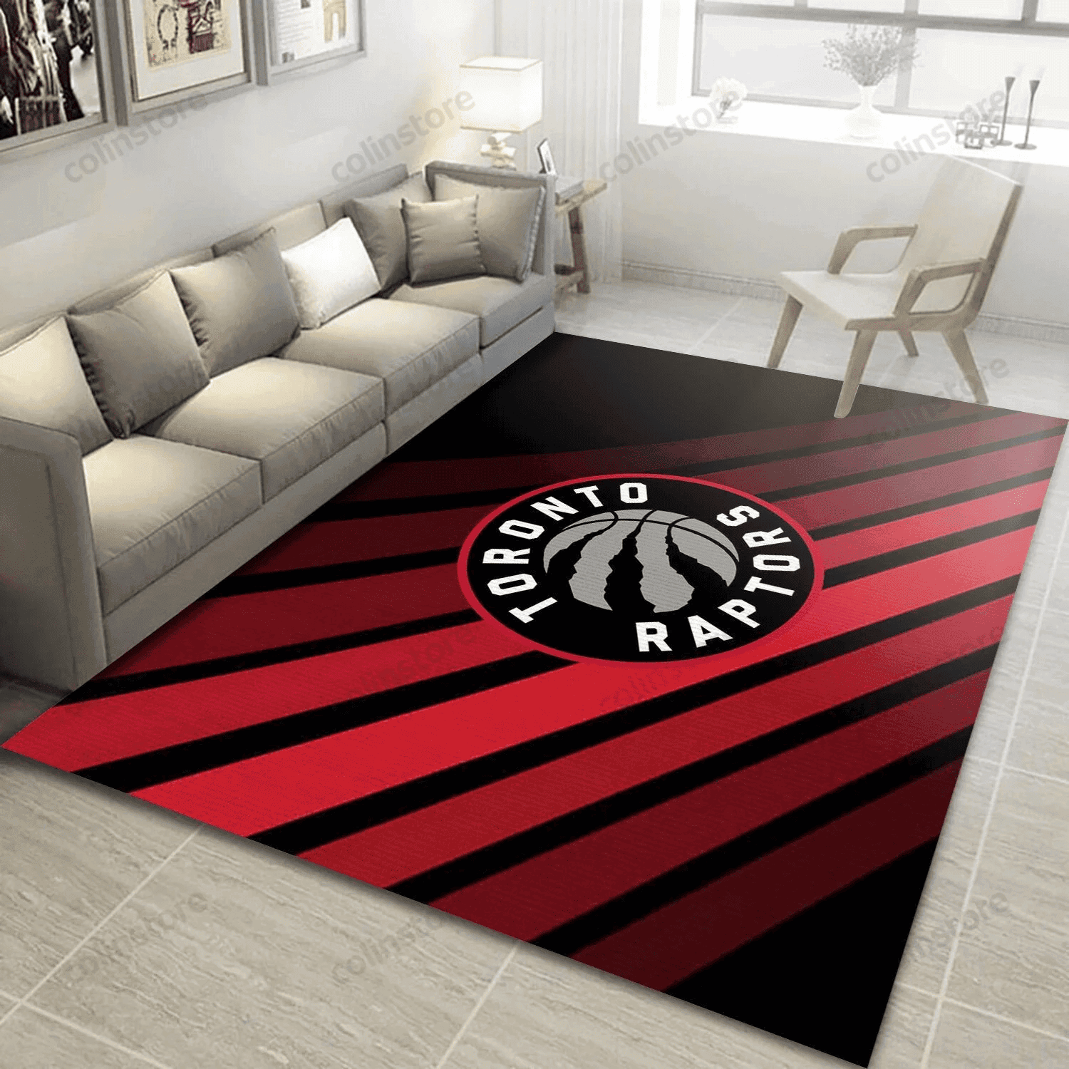 Toronto Raptors Logo Team Living Room Area Rug 3D Area Rug Full ...