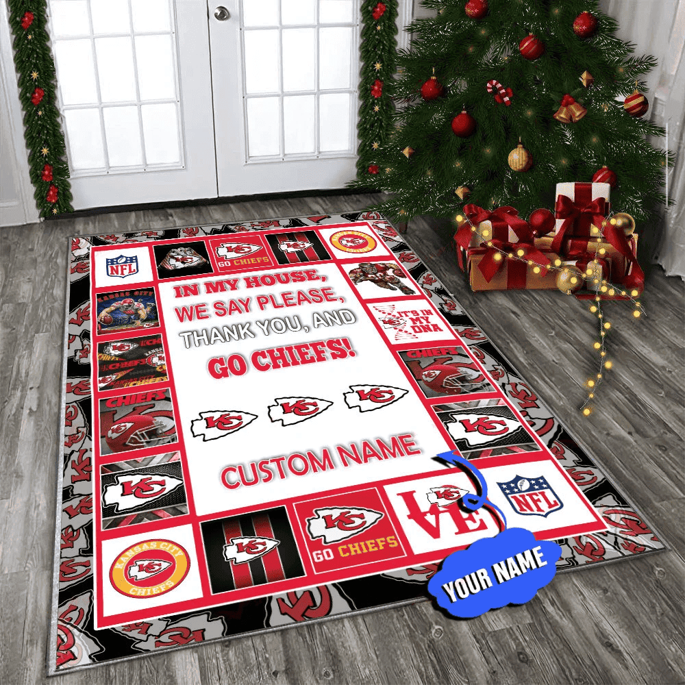 Kansas City Chiefs Personalized Premium Rectangle Rug 30 - Snakeislandz