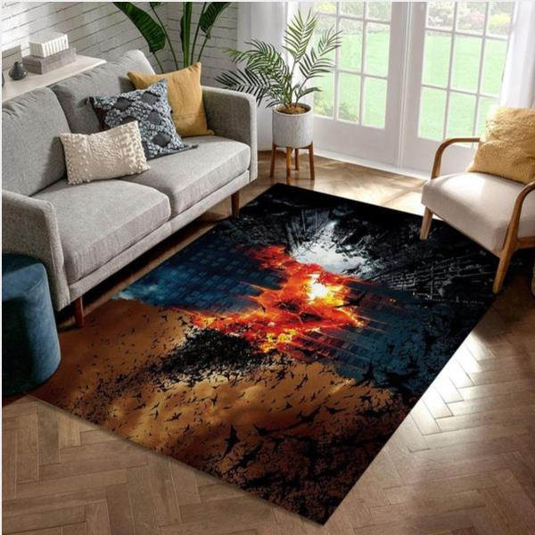 Batman Logo Area Rug - DC Comic Movies Living Room Carpet Local Brands ...