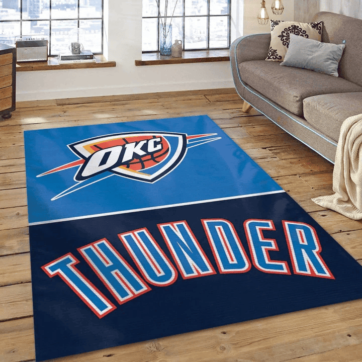 Nba Outdoor Rugs Oklahoma City Thunder Nba Area Rug Nba Rug Room Decor - Custom Size And ...