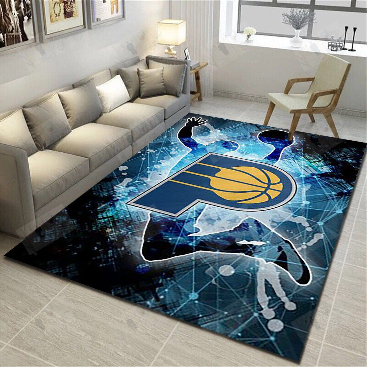 Houston Rockets Logo Area Rug - Basketball Team Living Room Carpet, Man ...