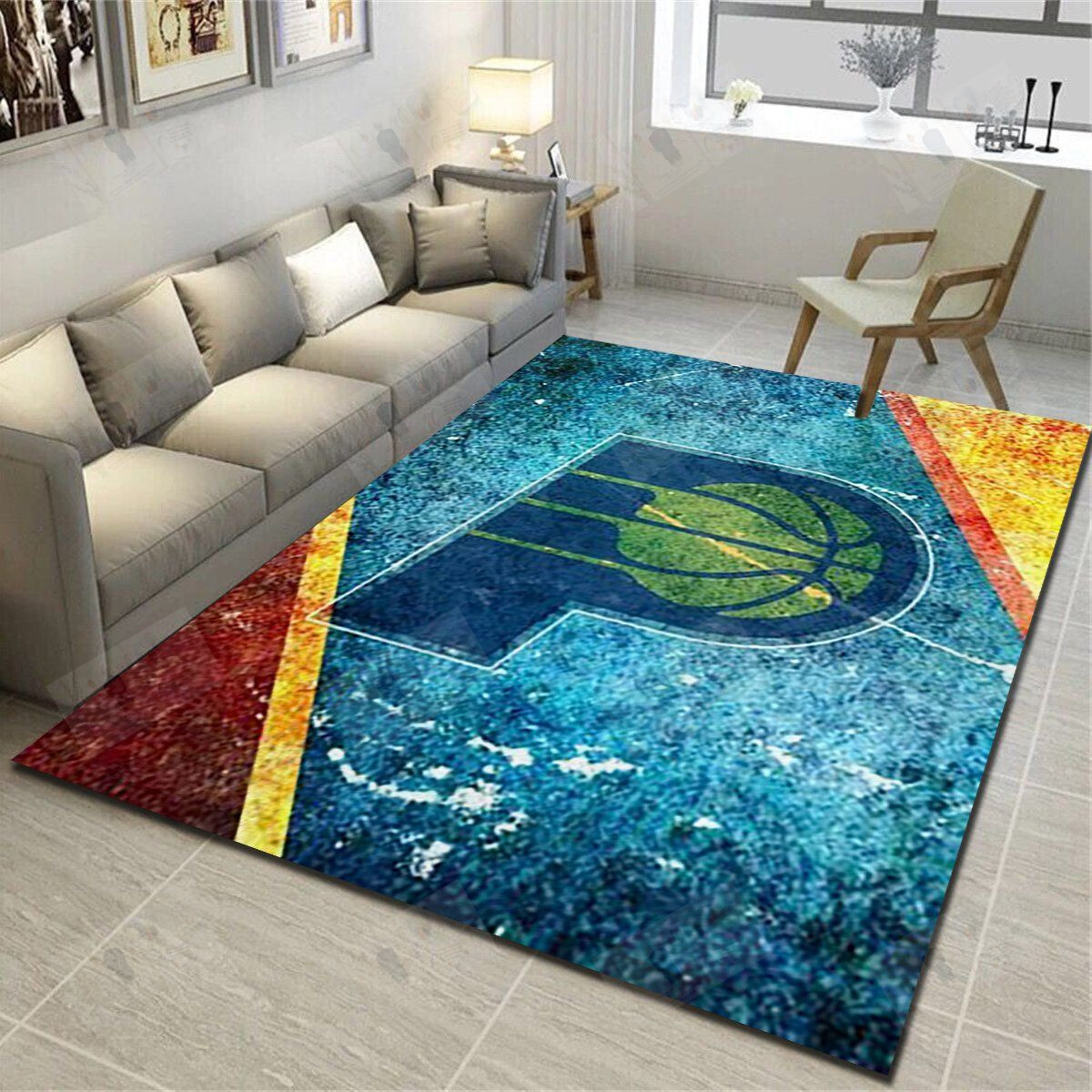 Houston Rockets Logo Area Rug - Basketball Team Living Room Carpet, Fan ...