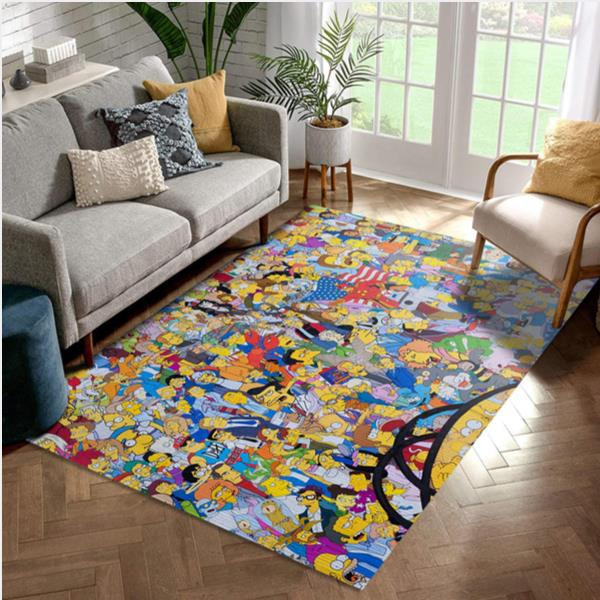 The Simpsons Area Rug For Christmas Living Room And Bedroom Rug Floor ...