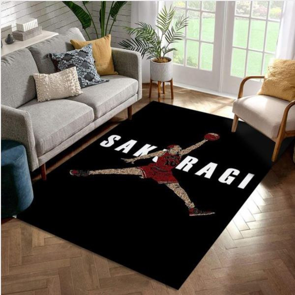 Jumpman Rug Sakuragi Jumpman Doodle Jordan Area Rug For Christmas Bedroom Rug US ...