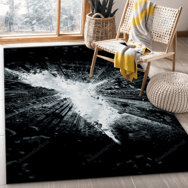 Batman Logo Movie Area Rug - For Living Room - Custom Size And Printing ...
