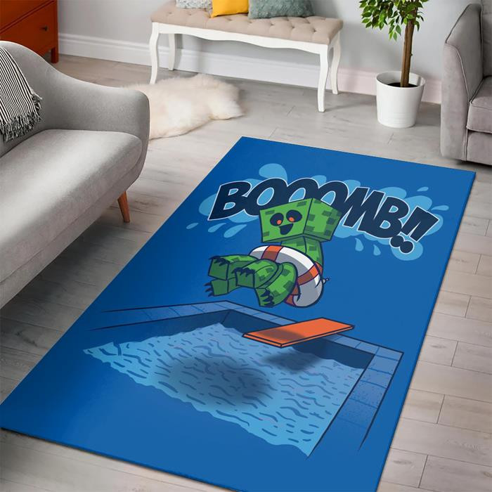 Bamboo Rug Minecraft Minecraft Booooomb! Rug - Custom Size And Printing - Snakeislandz