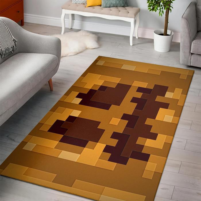 Minecraft Omg Time Fun Rug - Custom Size And Printing - Snakeislandz