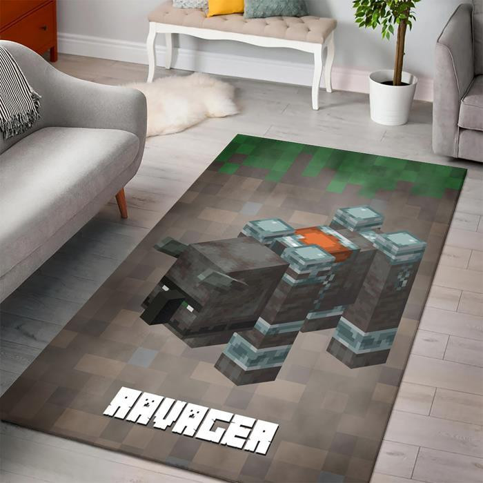 Minecraft Ravager Rug - Custom Size And Printing - Snakeislandz