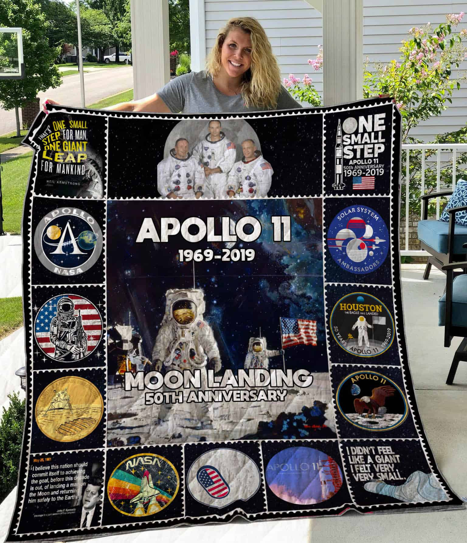 Buy 50Th Anniversary Of Apollo 11 Moon Landing Quilt Blanket & Quilt ...