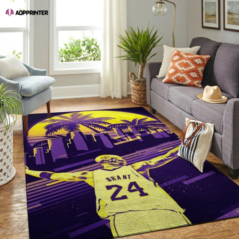 Kobe Bryant Legend 24 Lakers Sport Rug Living Room Floor Decor Fan ...