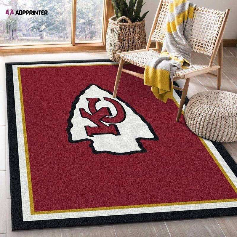 Kansas City Chiefs Rug Living Room Floor Decor Fan Gifts - Snakeislandz