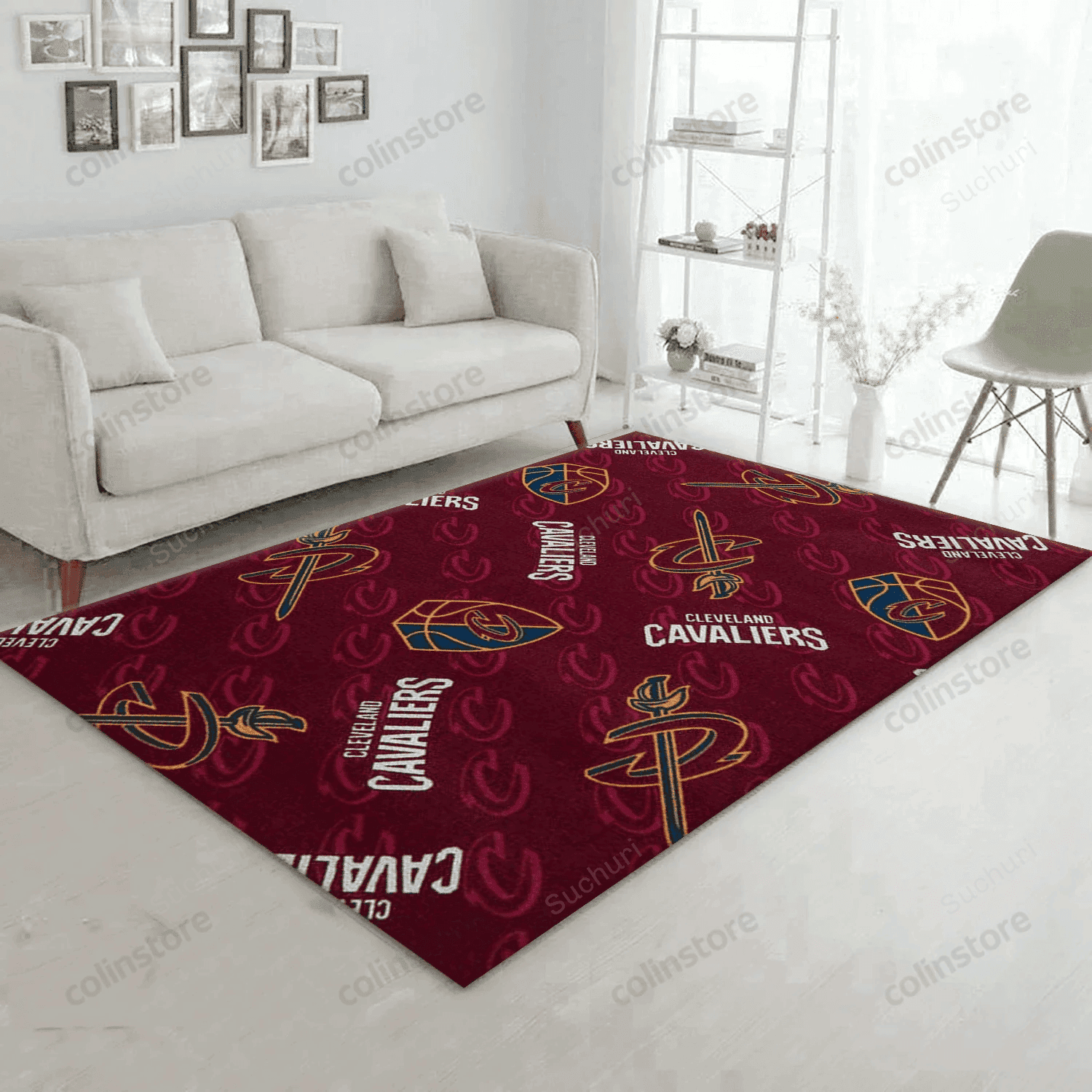 Cleveland Cavaliers Patterns 1 Team Logos Rectangle Area Rug Bedroom ...