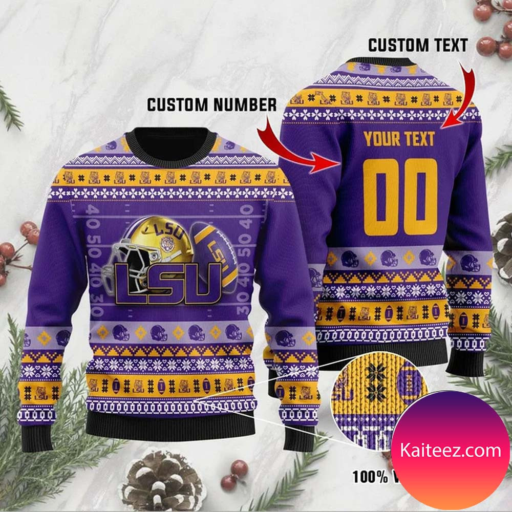 LSU Tigers Custom Text Number Logo Sweatshirt 3D Printed - Snakeislandz