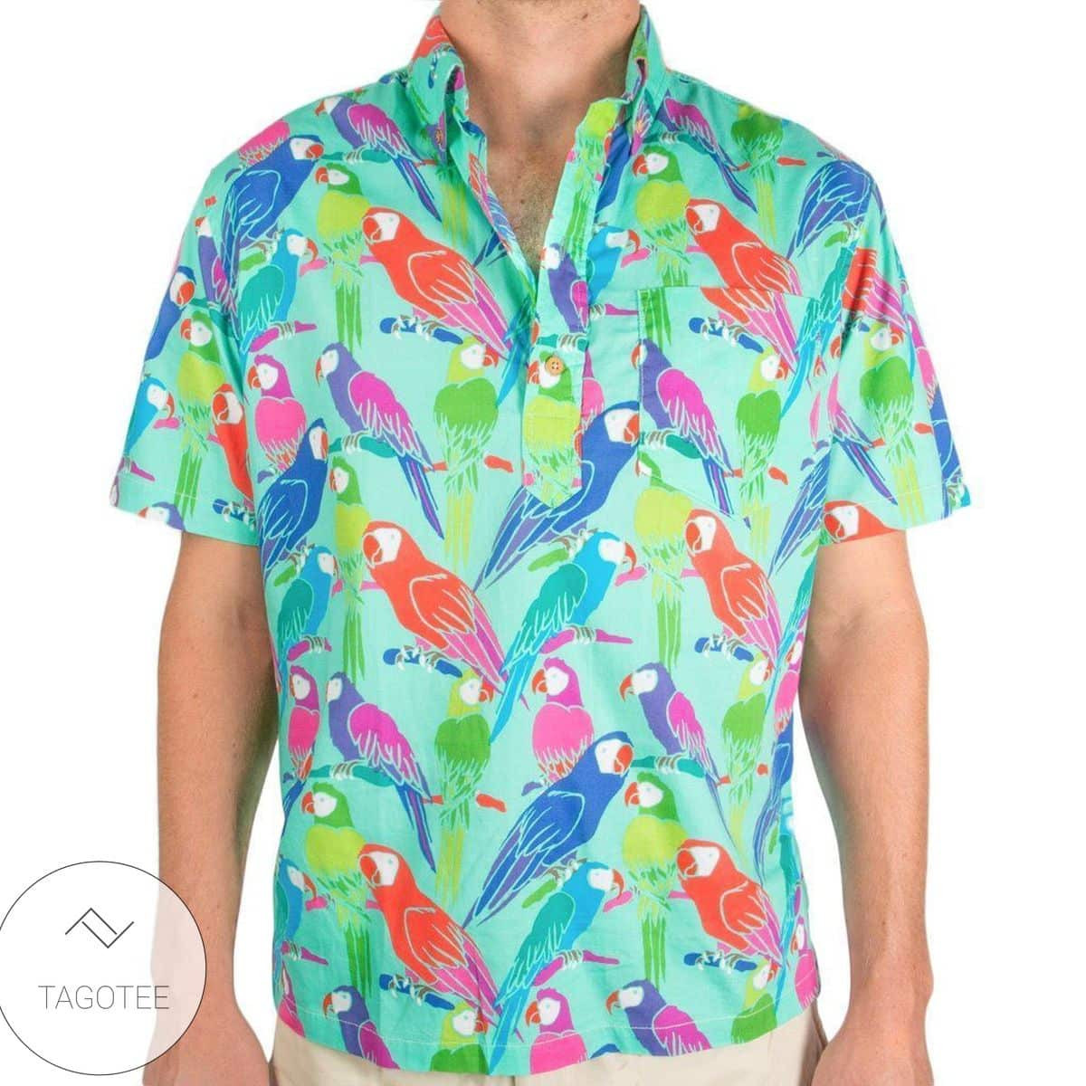 Chubbies Parrots Pattern Hawaiian Shirt - Snakeislandz