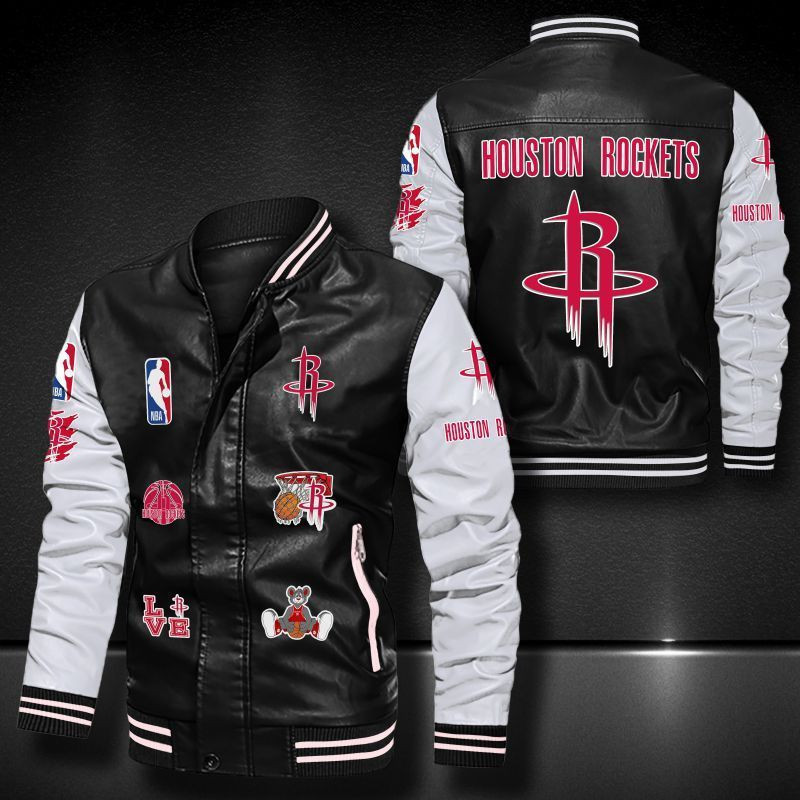 Leather Jacket Rockets Houston Rockets Leather Bomber Jacket 1211 - Snakeislandz