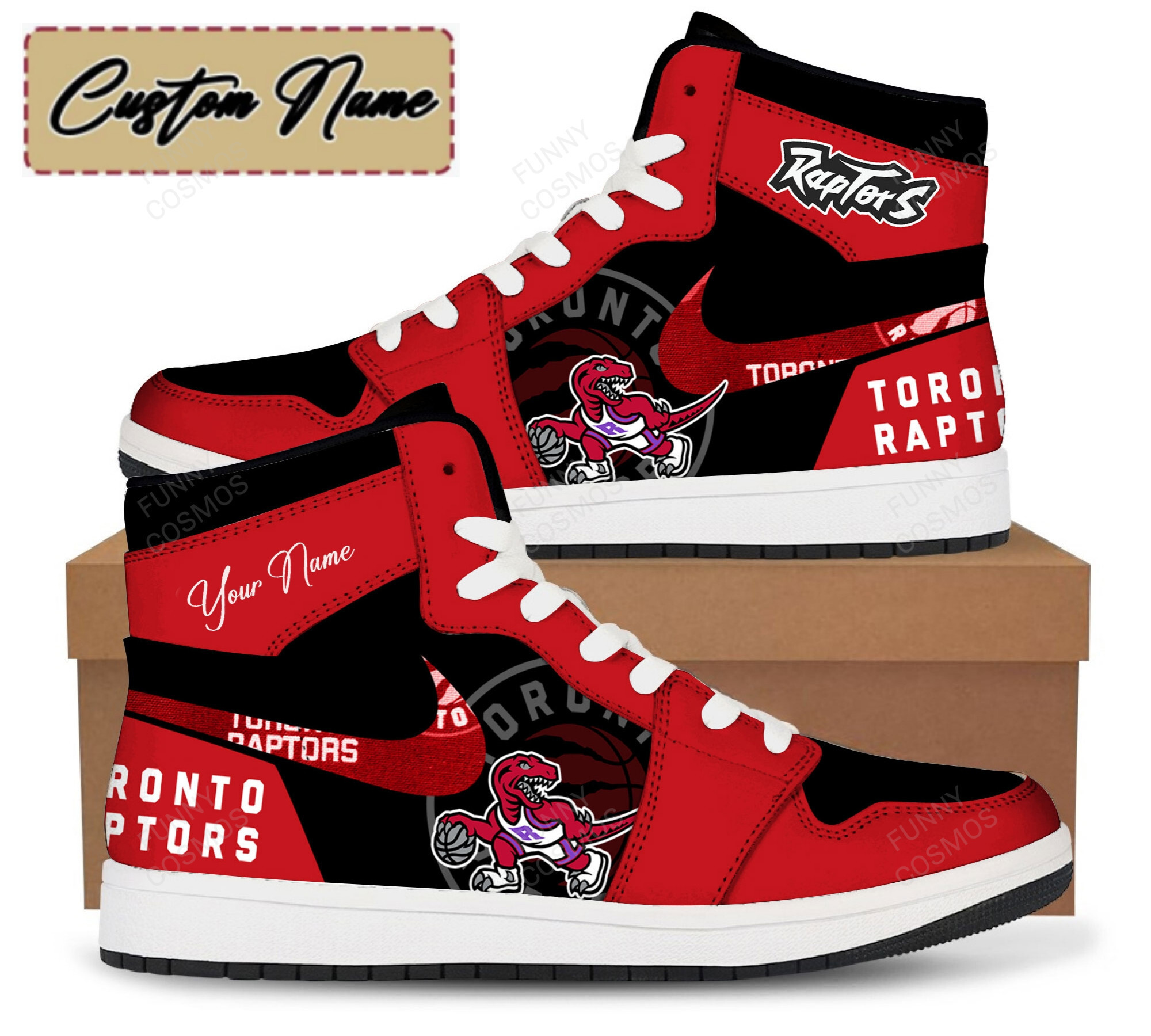 Toronto-Raptors AJ 1 Sneaker Shoes - Xtrendingprint - Snakeislandz