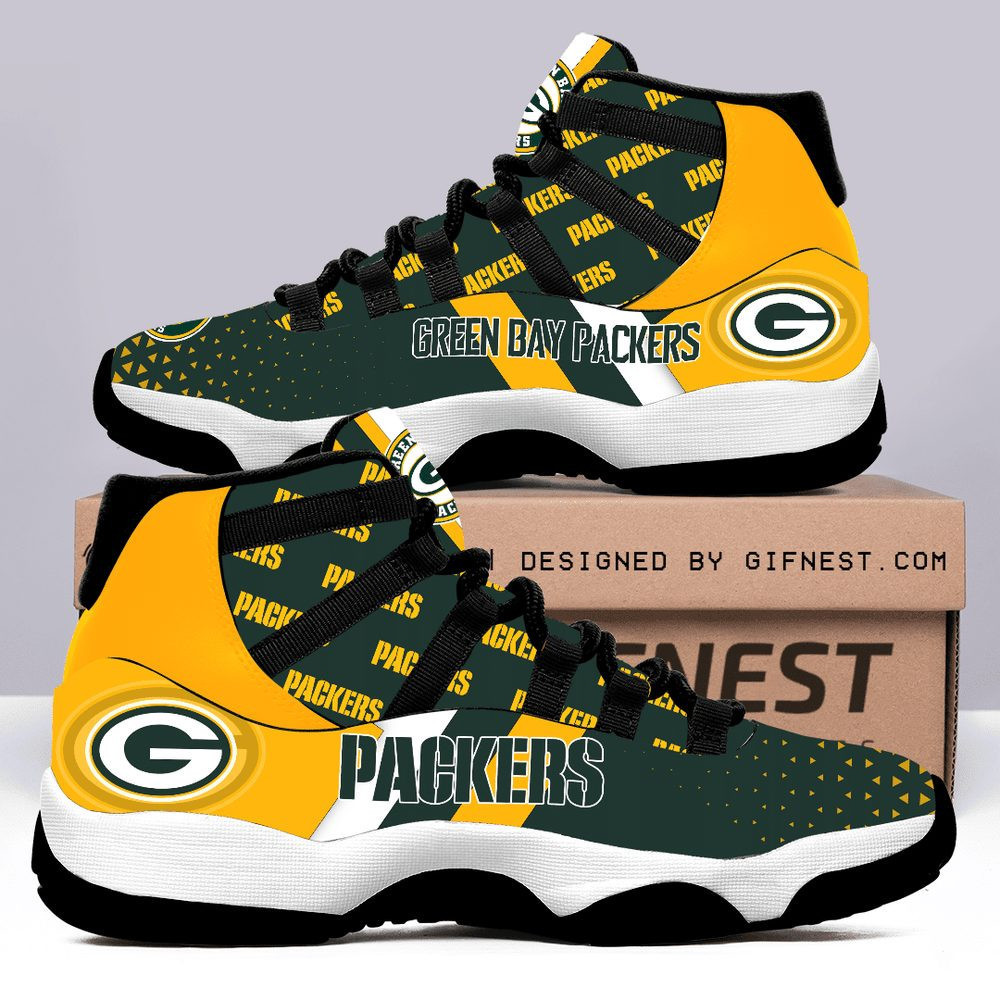 Jd11 Green Bay Packers Custom Jd11 Shoes Personalized Name Sport Sneakers ...