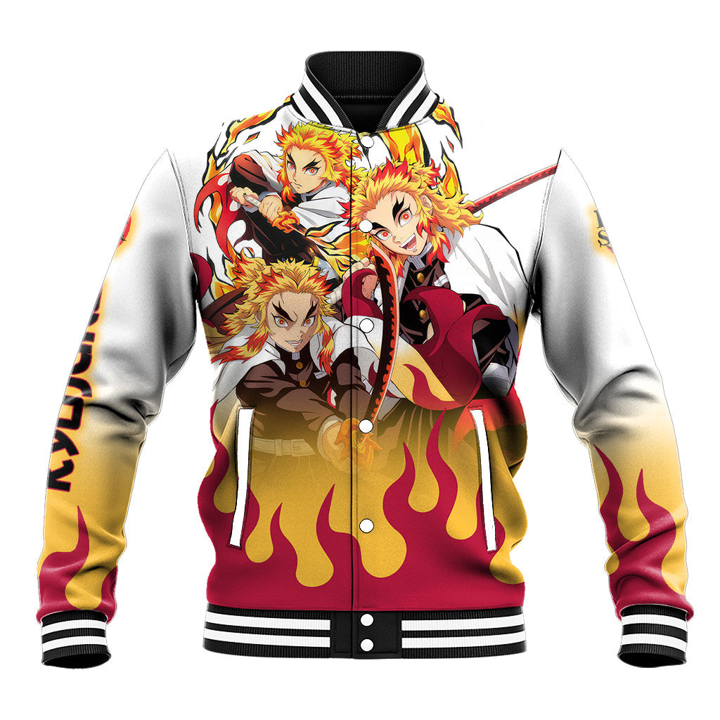 Kyojuro Rengoku - Flame Hashira Anime Baseball Jacket Ts04 - Hearthtops ...