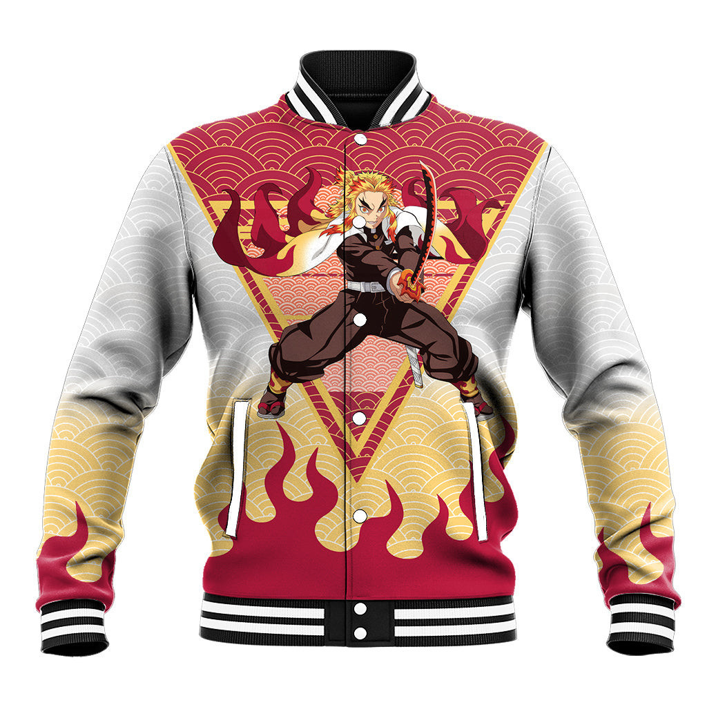 Rengoku Kyoujurou-Demon Slayer Baseball Jacket Anime Mix Japan Pattern ...