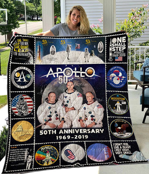 Apollo 11 Moon Landing 50Th Anniversary Quilt Blanket - Snakeislandz