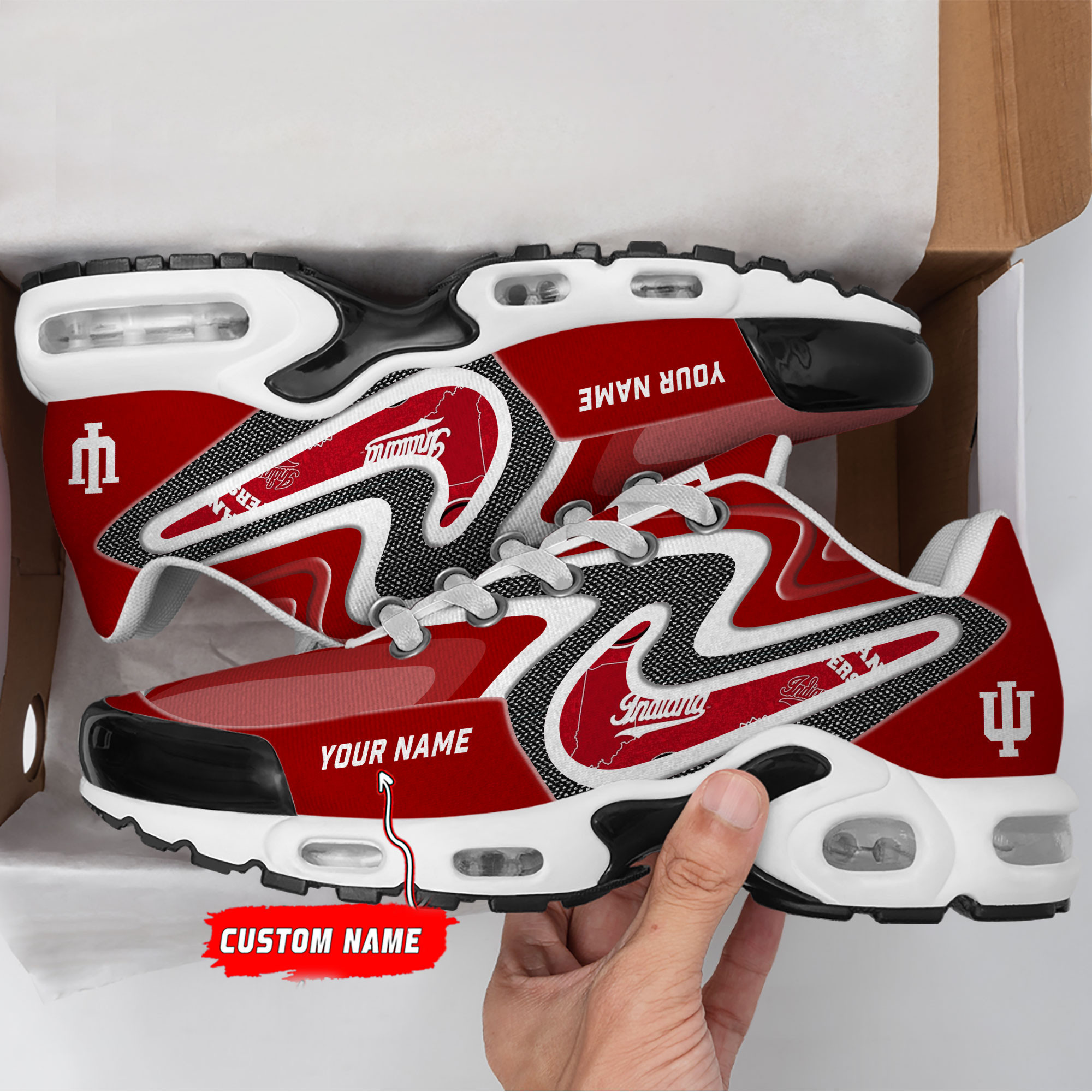 Indiana Hoosiers NCAA Personalized Name Team Checkmark Logo Mix Colors ...
